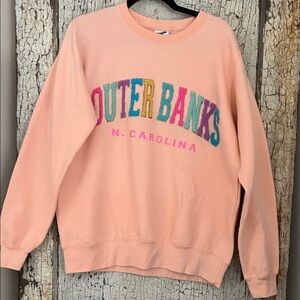 Outer Banks Peach Crew Neck Sweater